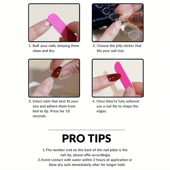 Blue Smudge Gold Glitter Press-on Nails - Picture 7 of 8